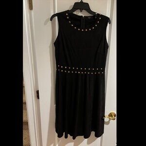 Tahari: Black Faux Suede Dress - Size 10